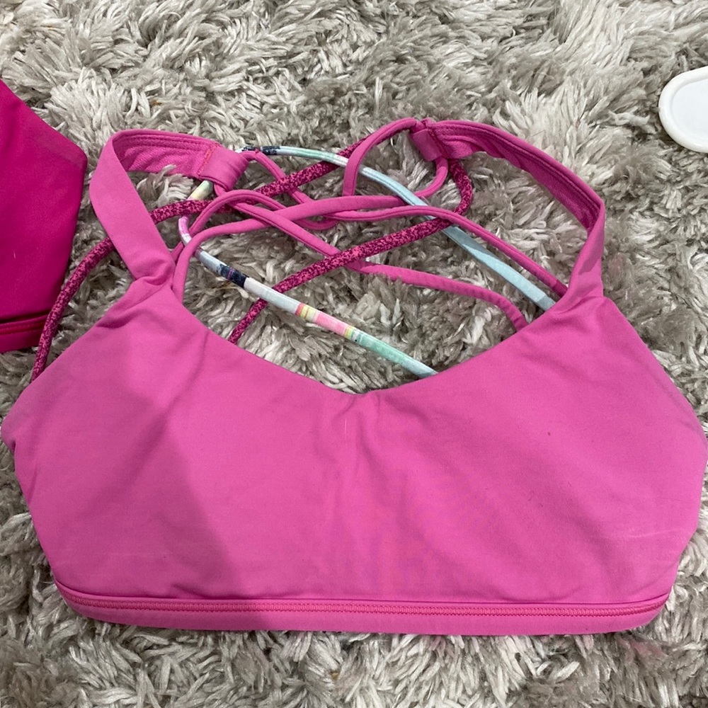 Free to be wild pink sports bra
